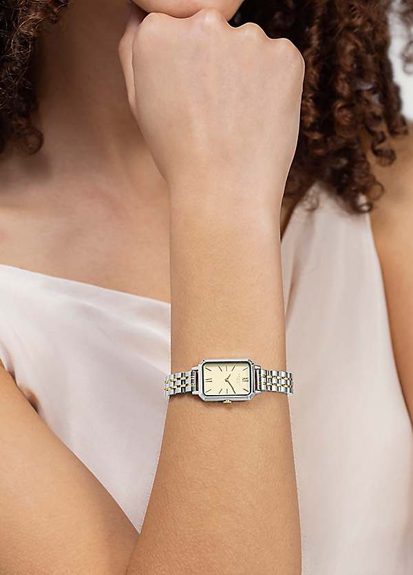 Ladies Two Tone Rectangle Bracelet Watch by Radley London Look Again