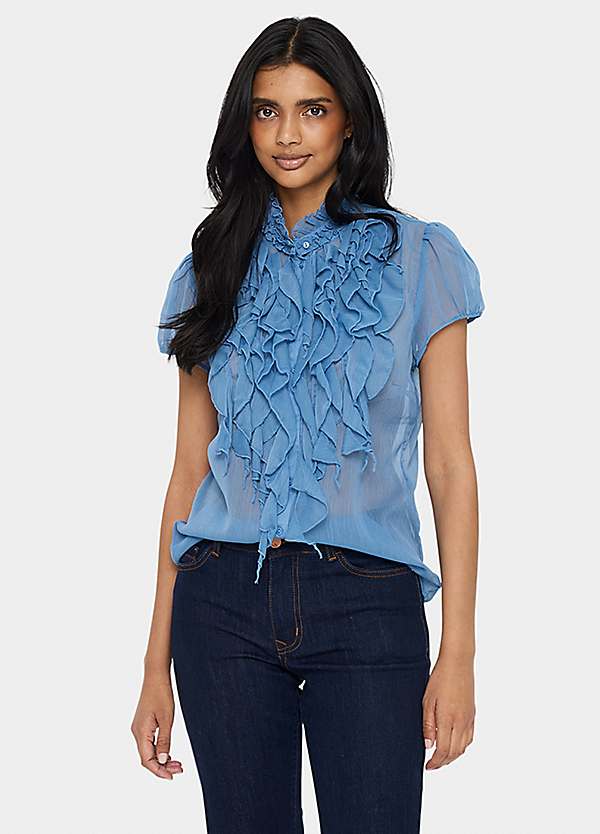 Saint tropez ruffle blouse on sale