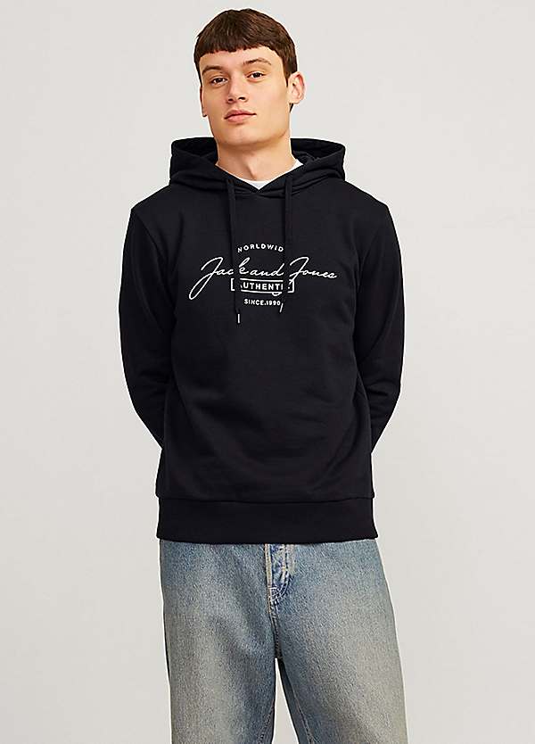 Logo Print Hoodie by Jack Jones