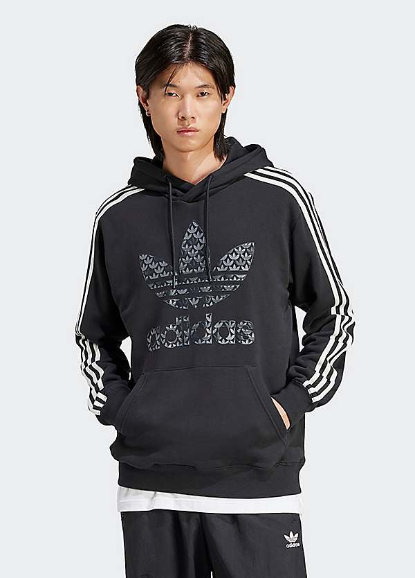 Adidas black logo hoodie on sale