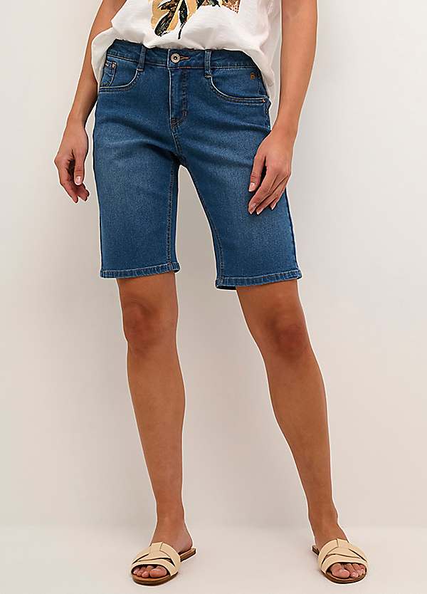 Mid waist denim shorts on sale