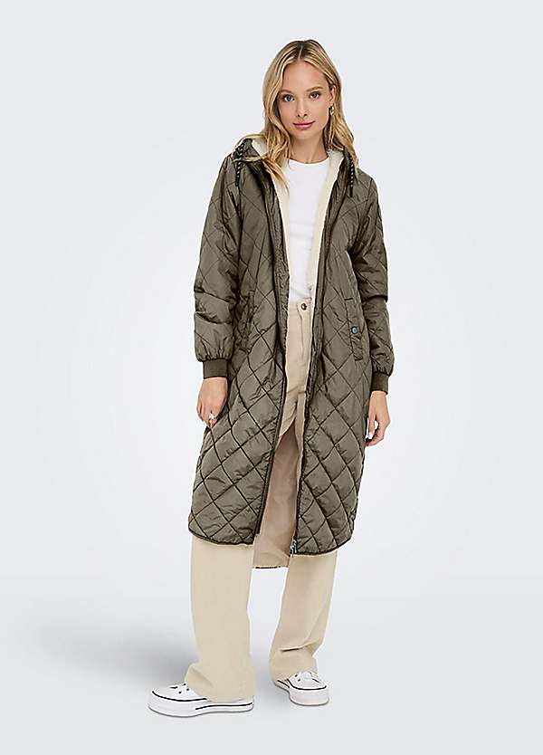 Long Quilted Coat by Only Look Again