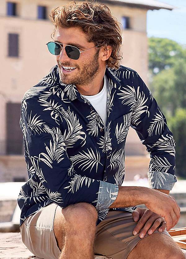 Long Sleeve Hawaiian Shirt by John Devin Look Again - Main Image