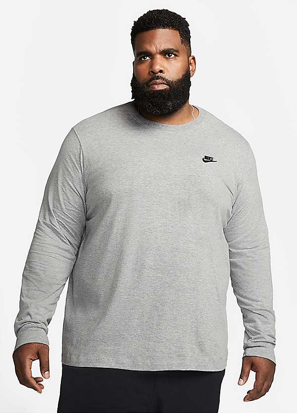 Long sleeve shop gray nike shirt