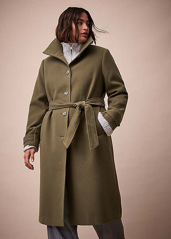 Longline Faux Wool Coat by bonprix Look Again