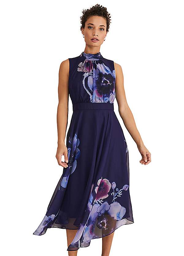 Lucinda Floral Chiffon Midi Dress by Phase Eight | Look Again