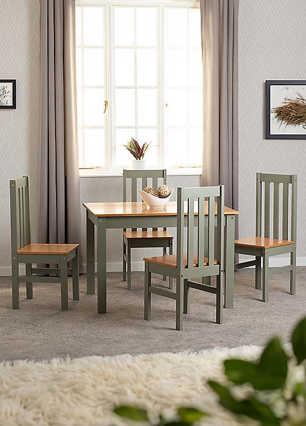 Ludlow White Wooden Table Chairs Dining Set Look Again