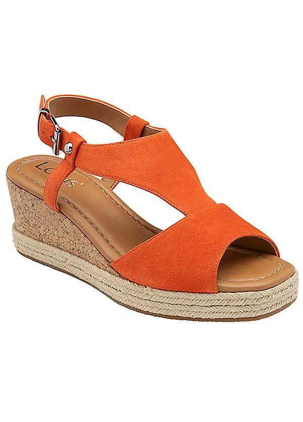 Lotus Shoes Lotus Wedge Sandals Orange Slingback Lotus Sandals