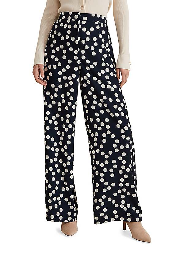 Mairead Polka Dot Wide Leg Trousers by Phase Eight