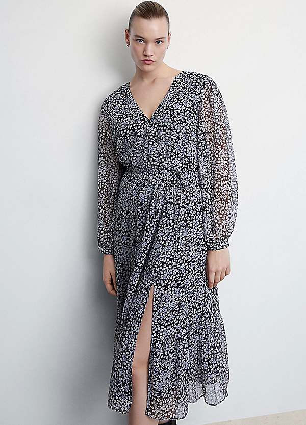 Mango Sheer Floral Print Midi Dress | Look Again Mango Sheer Floral Print Midi Dress | Look Again
