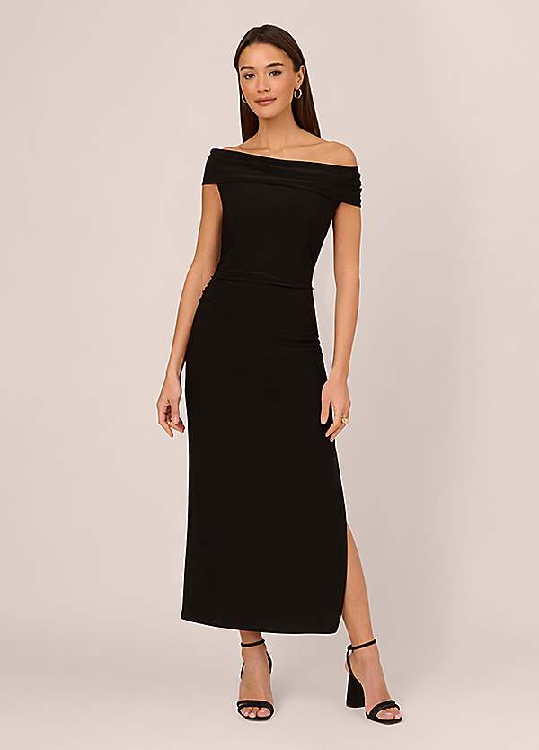 Matte Jersey Long Dress by Adrianna Papell | Look Again Matte Jersey Long Dress by Adrianna Papell | Look Again