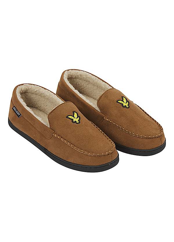 Men's Dark Brown Aspen Boxed Slippers by Lyle Scott Look Again
