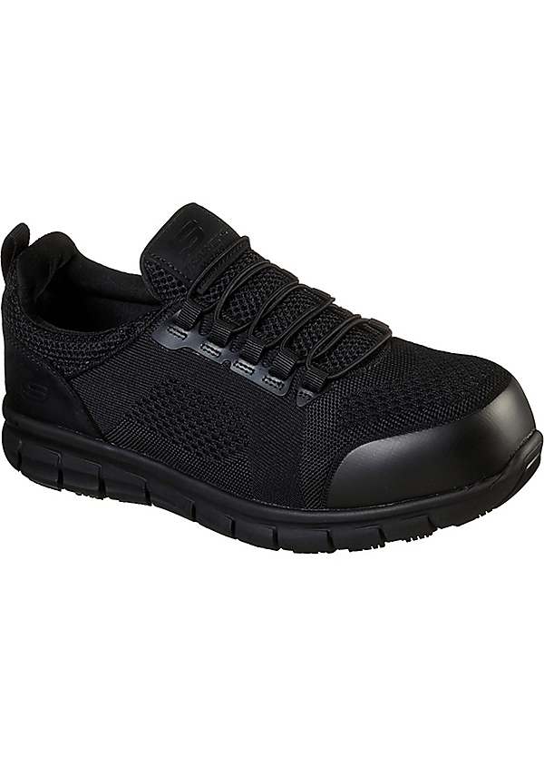 Mens Black Synergy Omat Trainers by Skechers