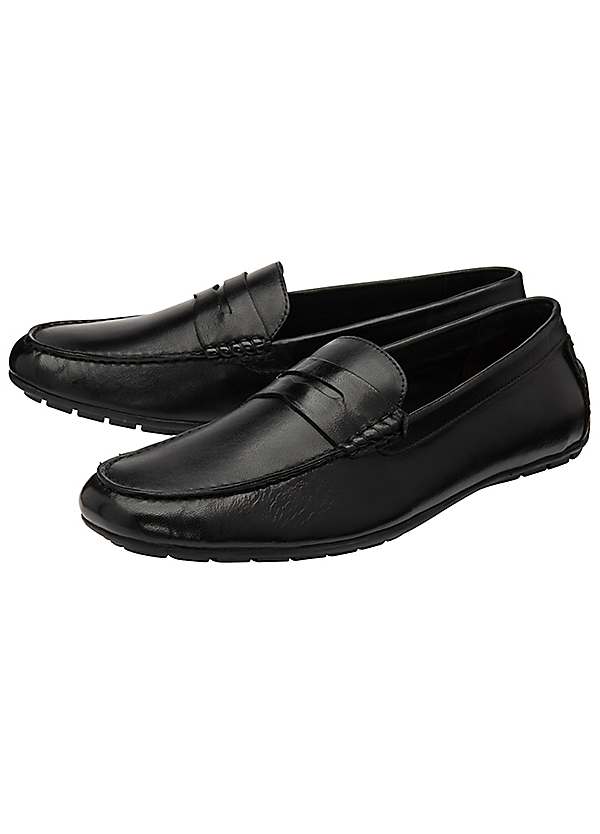 Mens Marcel Black Leather Casual Shoes by Lotus Look Again