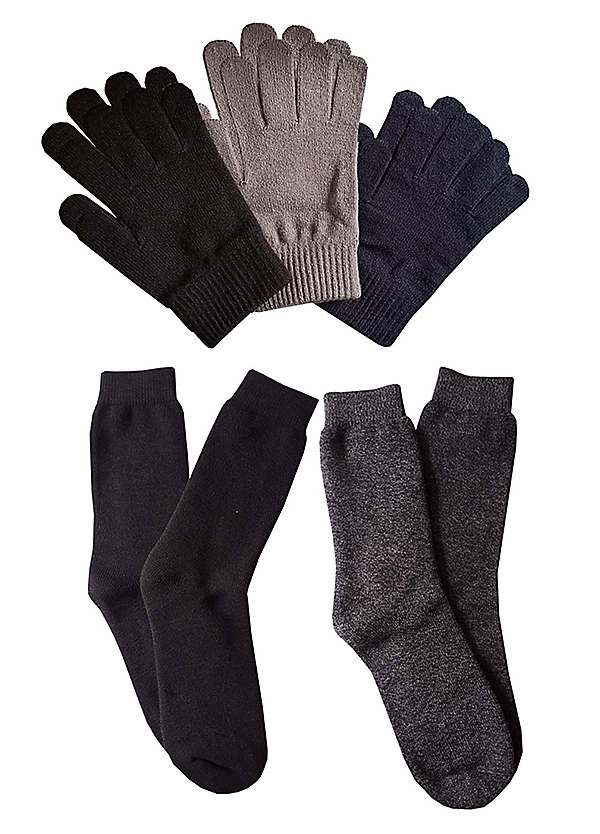 Mens Winter Warmer Set - Socks & Gloves