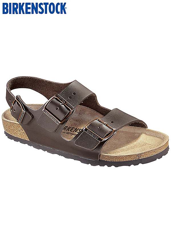 Birkenstock milano brown leather shops