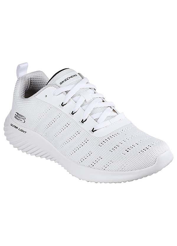 Skechers knit outlet white