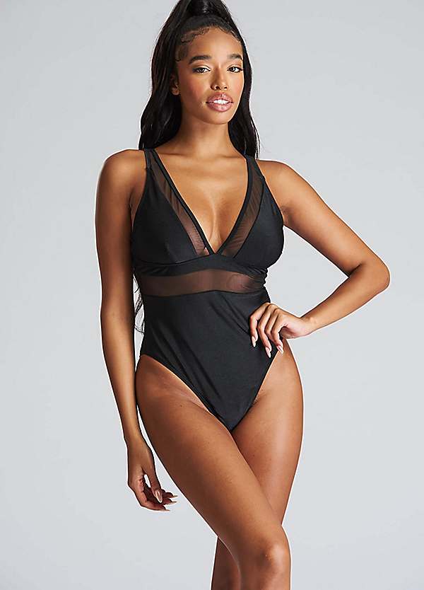Mesh Plunge Swimsuit by South Beach
