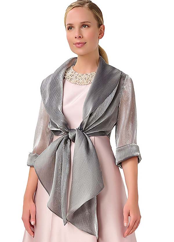 Metallic Tie Front Coverup by Adrianna Papell Look Again