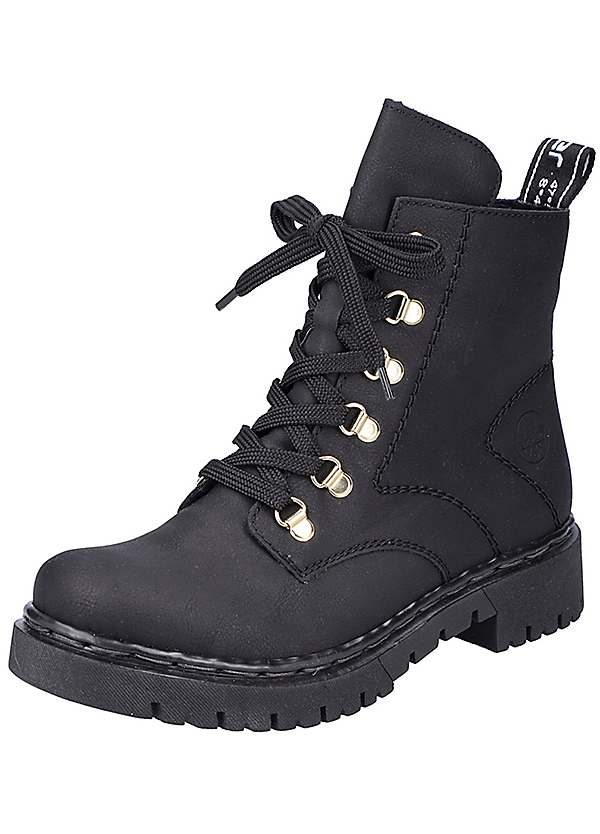 Mid heel clearance lace up boots