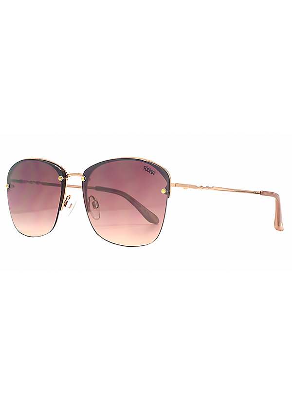 Modern Square Rimless Sunglasses by Sunna