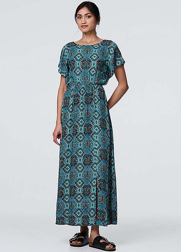 izabel maxi dress Multi Pink Floral Ruched Front Maxi Dress | Izabel London