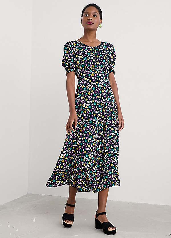 navy blue dress for baby girl Seasalt Cornwall Multi Secret Cove Empire Line Midi Dress main image 0