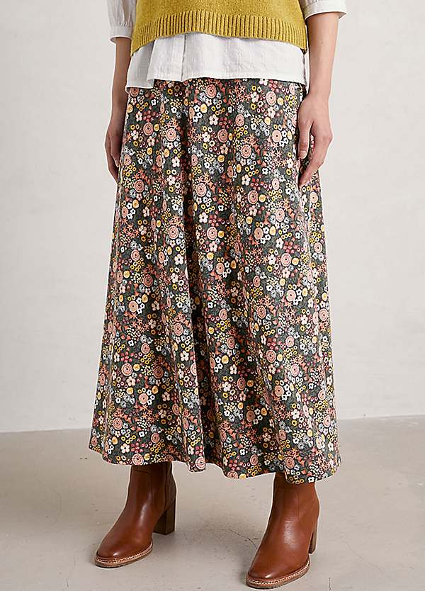 Multi Rose Floral Jersey Skirt by Seasalt Cornwall Look Again