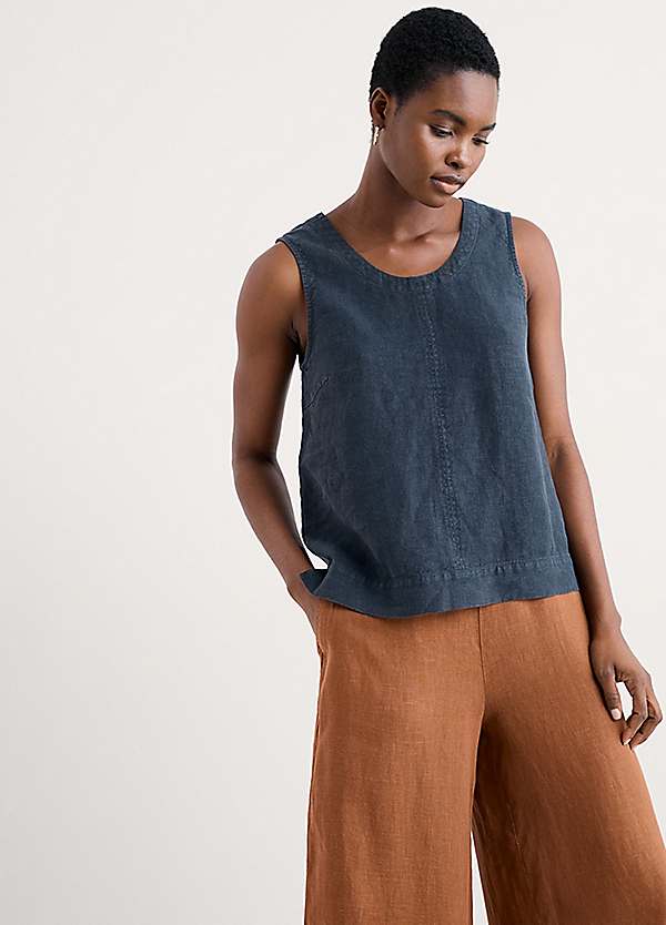 トップス argue BREEZE LINEN VEST Leni Linen Vest - Khaki – Cheesewalk