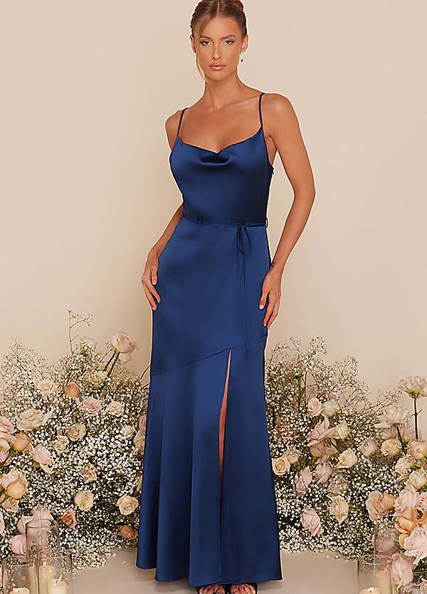 Quiz navy blue prom dress hotsell