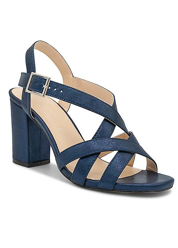 Navy sandals wide discount fit