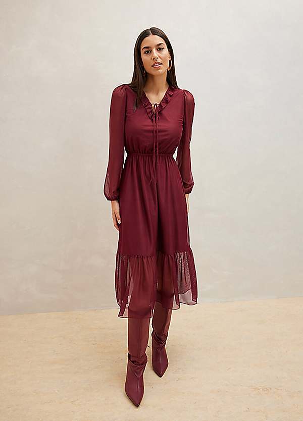 Midi net dress best sale