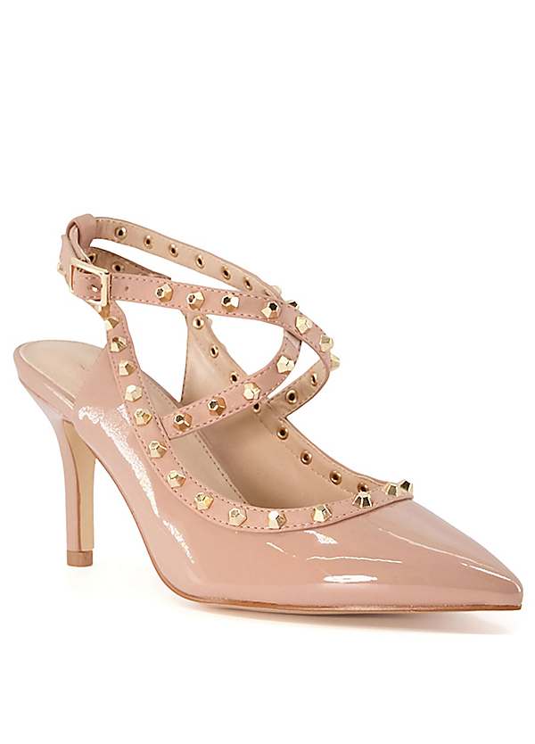 Nude shoes sale with studs