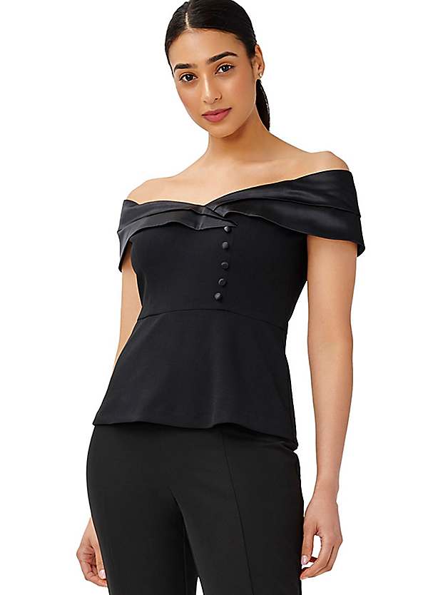 Off Shoulder Crepe Top by Adrianna Papell