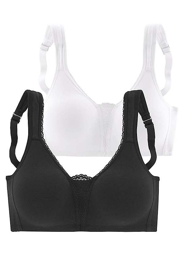 Pack of 2 Non-Underwired Bras by Petite Fleur