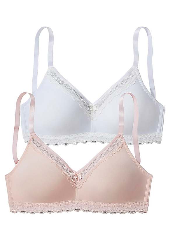 Pack of 2 Non-Wired Bras by Petite Fleur