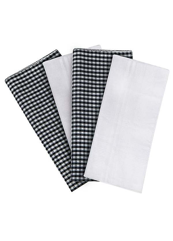 Totes Pack of 4 Men s Cotton Handkerchiefs by Totes