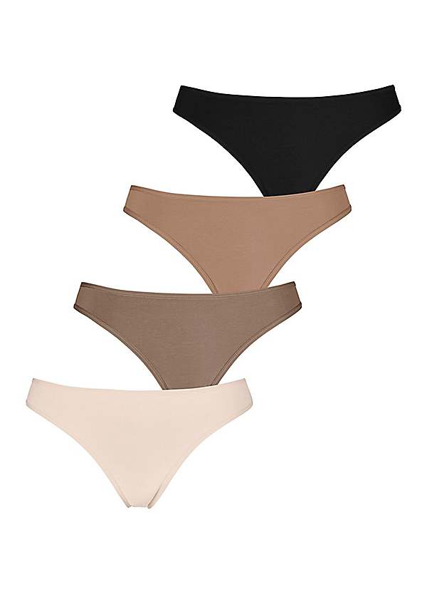 Pack of 4 Thong by LASCANA