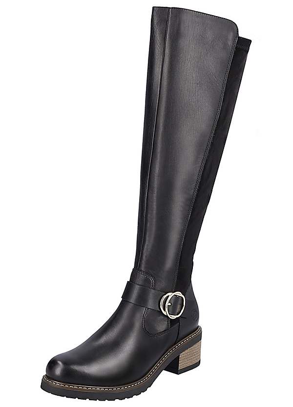 Padded Long Leather Boots by Remonte Look Again