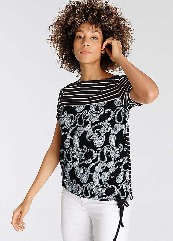 Paisley Boat Neck Blouse by Boysens