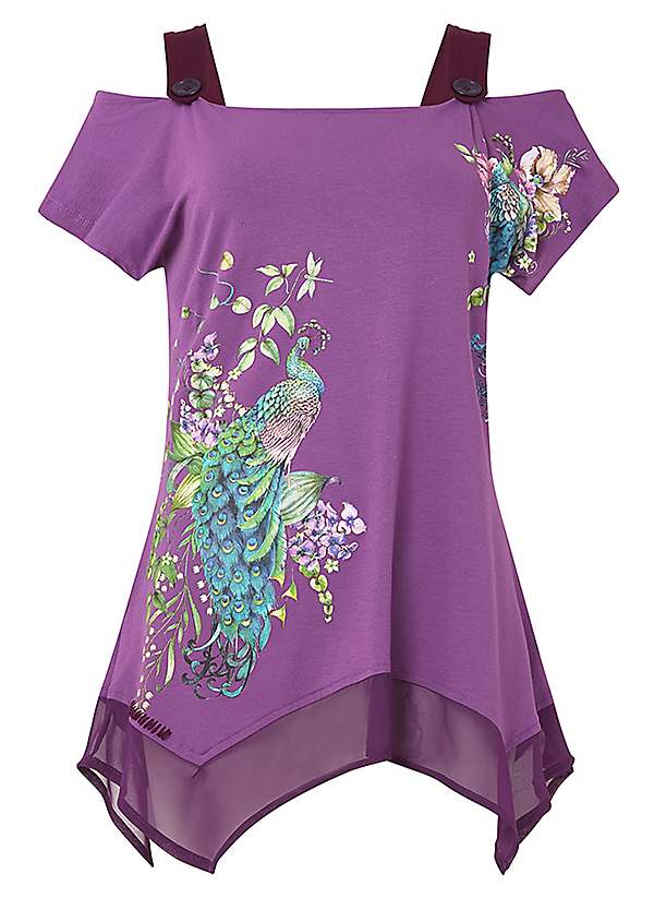 Peacocks bardot online tops