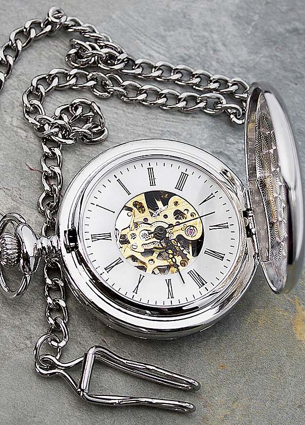 Personalised Heritage Dual Side Pocket Watch by Treat Republic