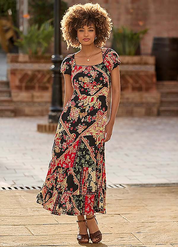 Petite Flowy Patchwork Maxi Dress by Joe Browns Look Again