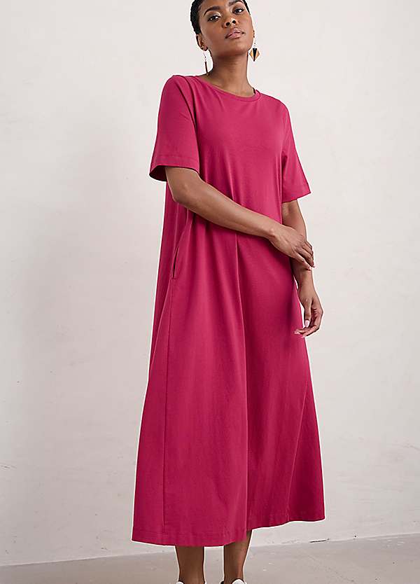 Pink Ivey Jersey T Shirt Dress by Seasalt Cornwall Look Again