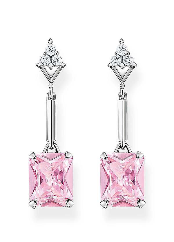 Pink Stone Silver Earrings by THOMAS SABO
