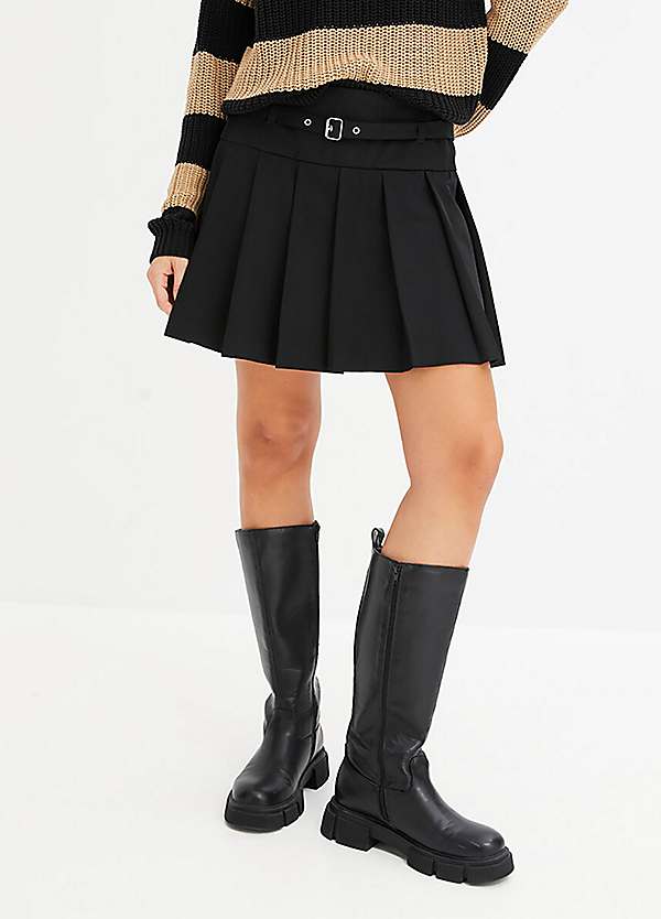 Pleated mini skirt design hotsell