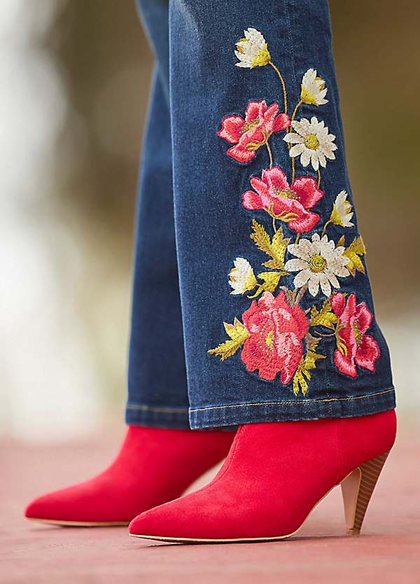 Pointed Toe Microsuede Ankle Boots by Joe Browns Look Again