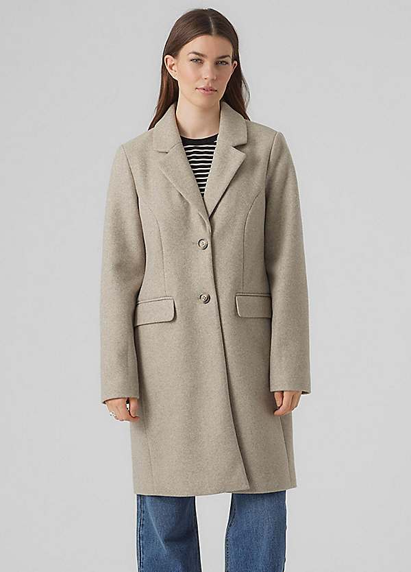 Vero moda fitted tailored on sale coat