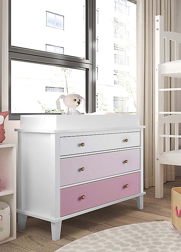 little seeds monarch hill dresser pink Little Seeds Poppy 3 Drawer Dresser with Changing Top by Little Seeds