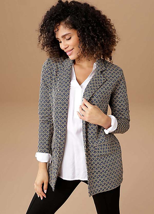 Long leopard cheap print blazer